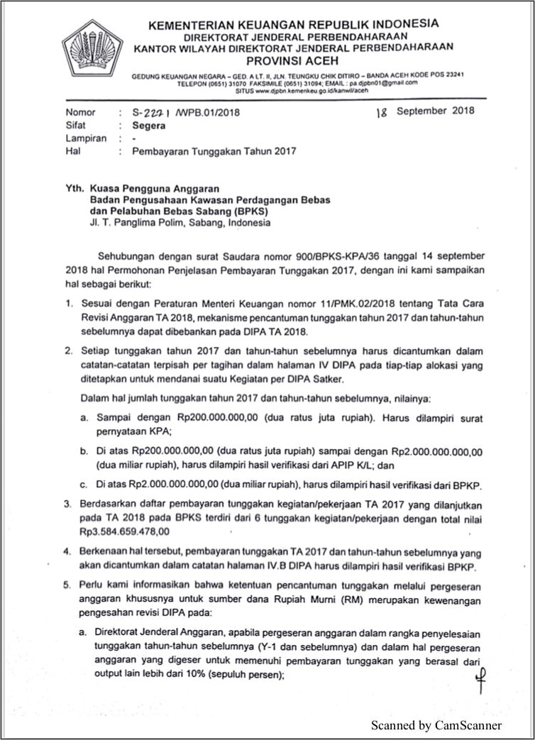 Contoh Surat Permohonan Reviu Apip