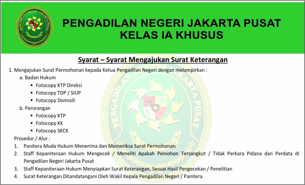 Contoh Surat Permohonan Salinan Putusan Ke Bagian Hukum