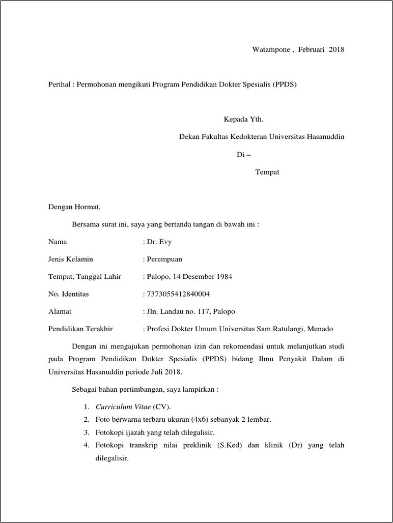 Contoh Surat Permohonan Skripsi Fkh Unud