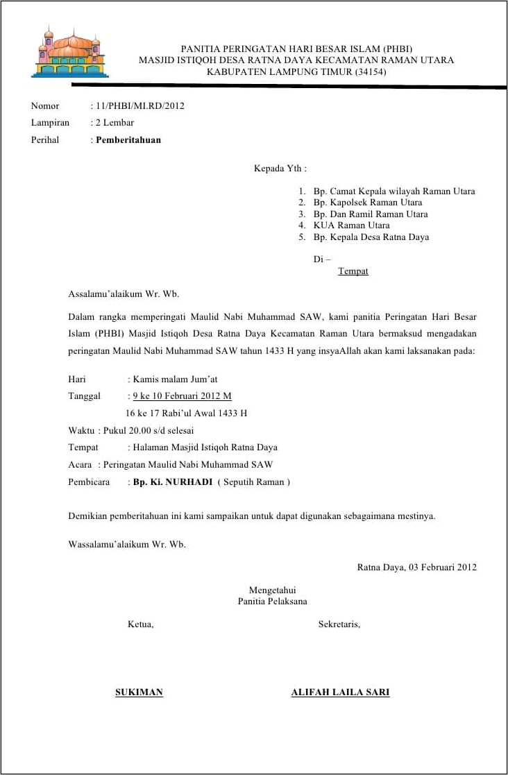 Contoh Surat Permohonan Studi Banding Ke Desa Yang Dituju