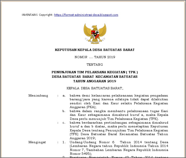 Contoh Surat Permohonan Swakelola