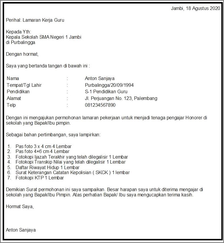 Contoh Surat Permohonan Tenaga Magang Mahasiswa Di Perpustakaan