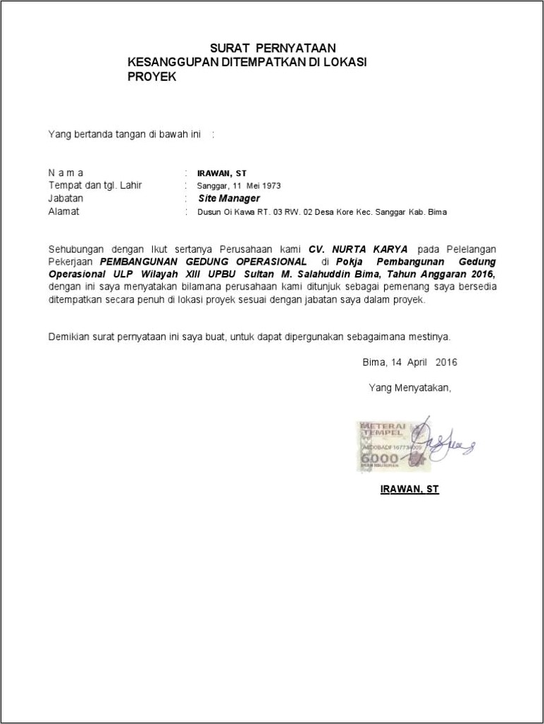 Contoh Surat Permohonan Tenaga Unit Layanan Pengadaan