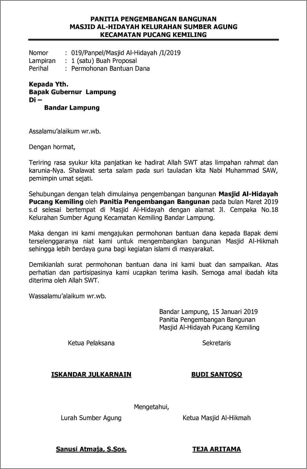 Contoh Surat Permohonan Tim Medis Dan Ambulance