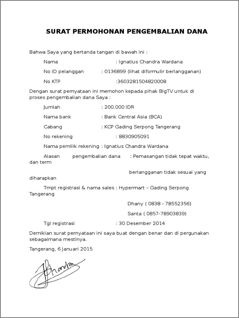 Contoh Surat Permohonan Transfer Rekening Untuk Jkk