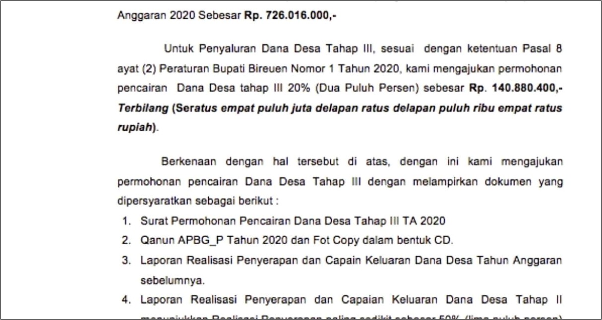 Contoh Surat Permohonan Uang Kas