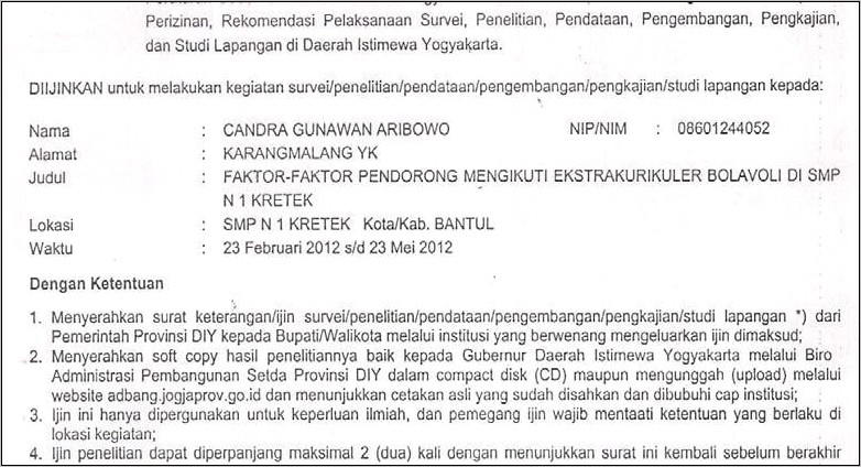 Contoh Surat Permohonan Uji Coba Produk