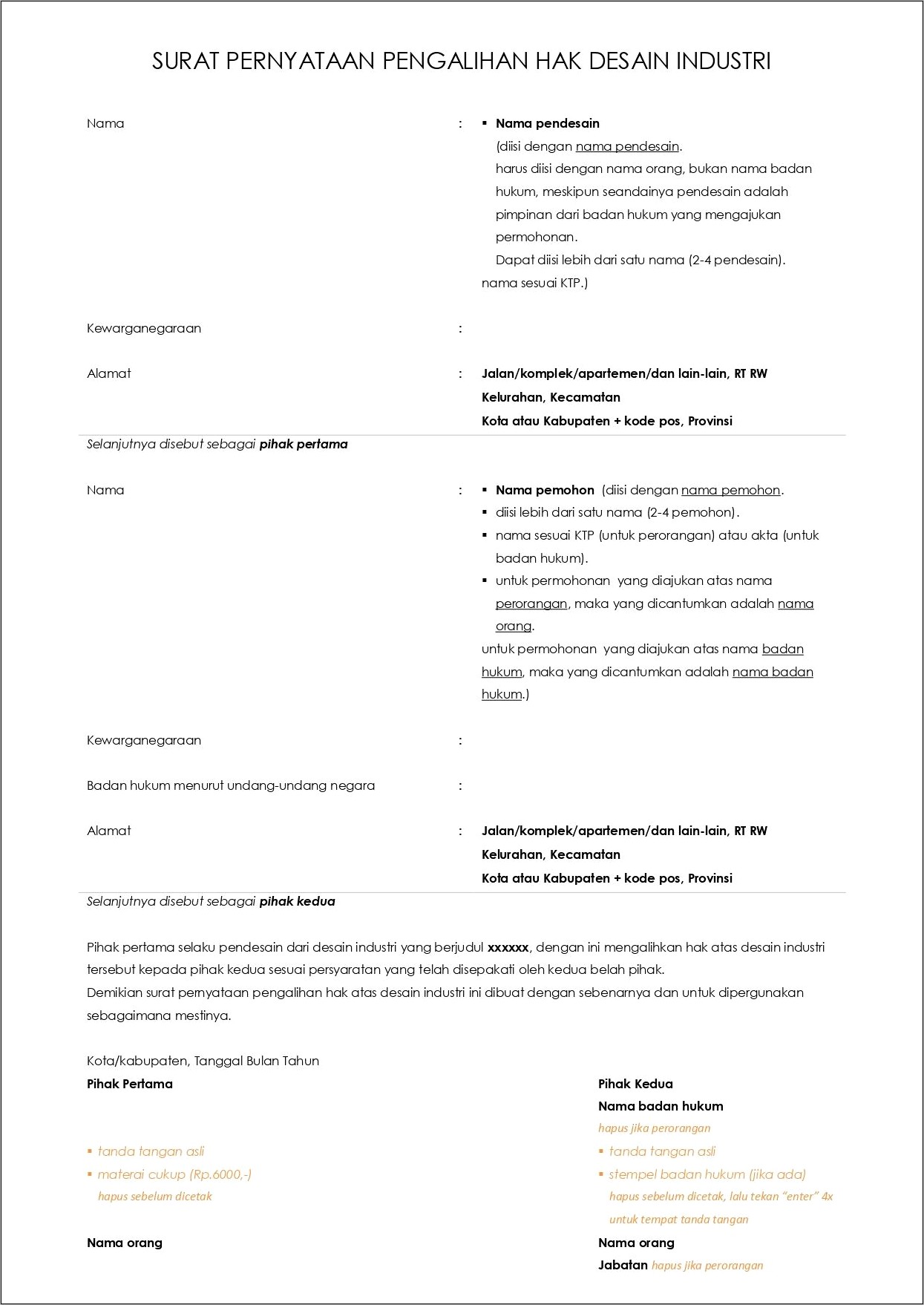 Contoh Surat Permohonan Untuk Melapor Ke Rt