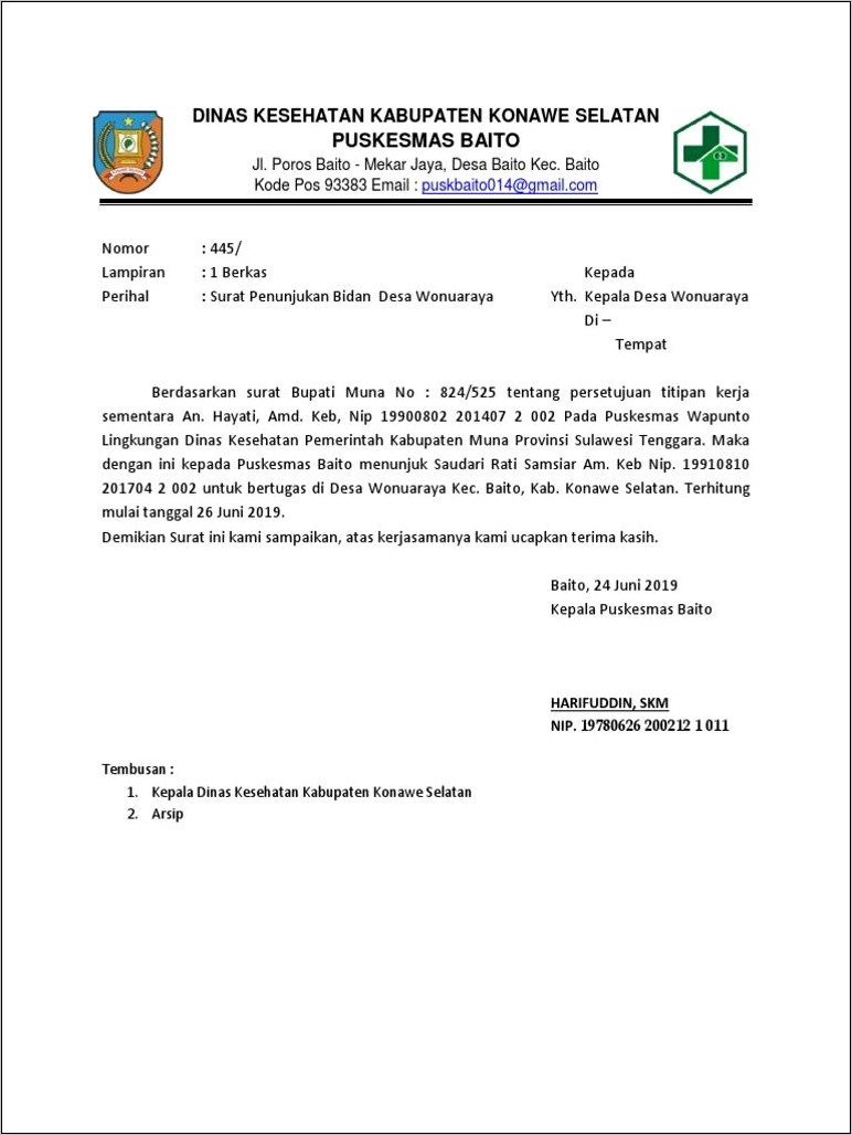 Contoh Surat Permohonan Untuk Mobilisasi Sarana Kesehatan Polindes