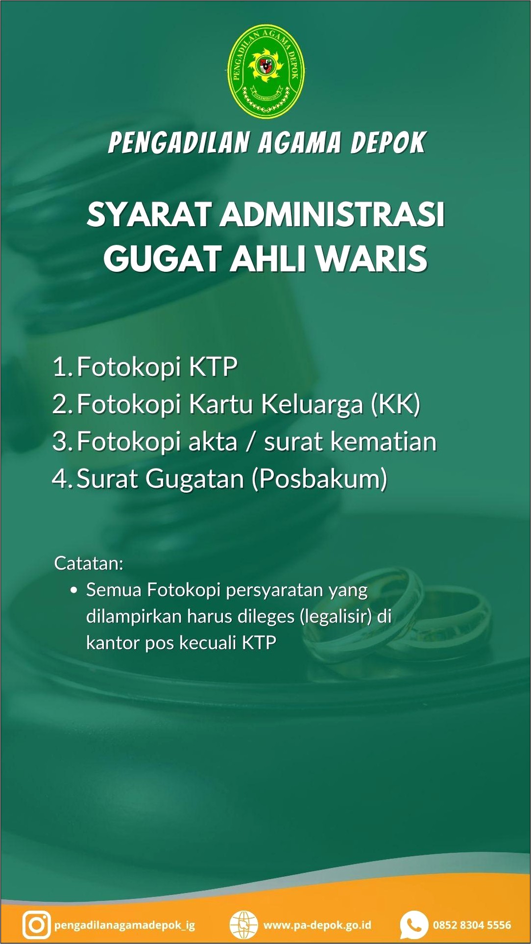 Contoh Surat Permohonan Waris Pengadilan Negeri