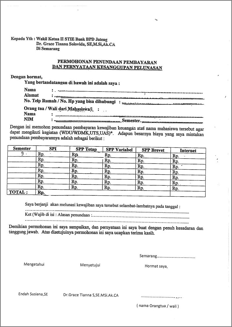 Contoh Surat Pernyataan Penghapusan Hutang