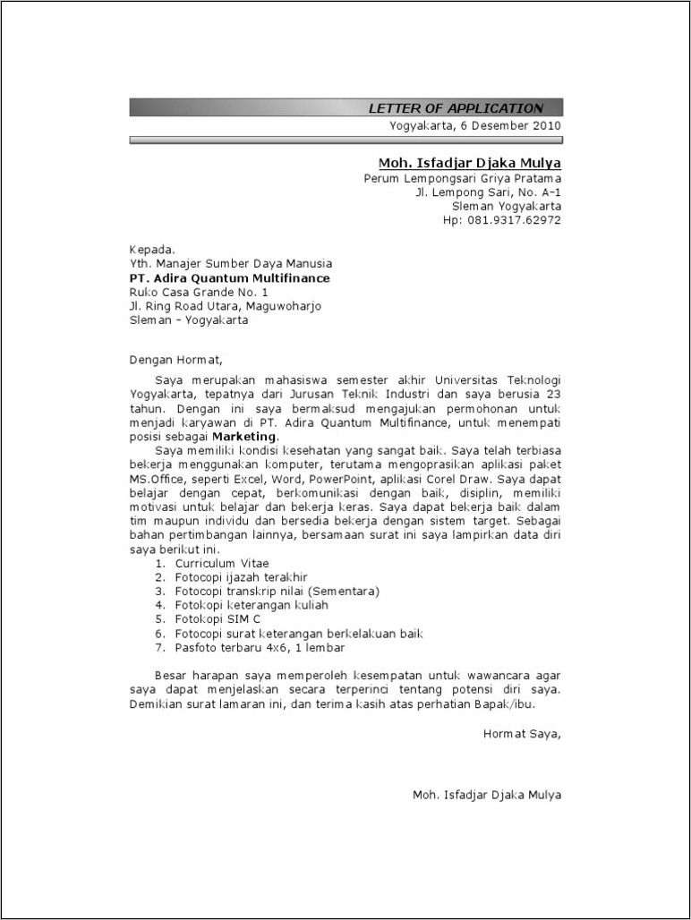 Contoh Surat Pernyataan Pengunduran Diri Atas Inisiatif Sendiri