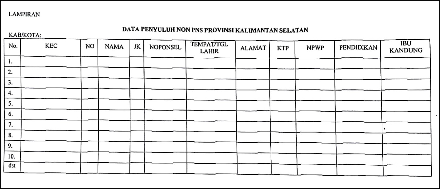 Contoh Surat Pernyataan Penyuluh Agama Islam