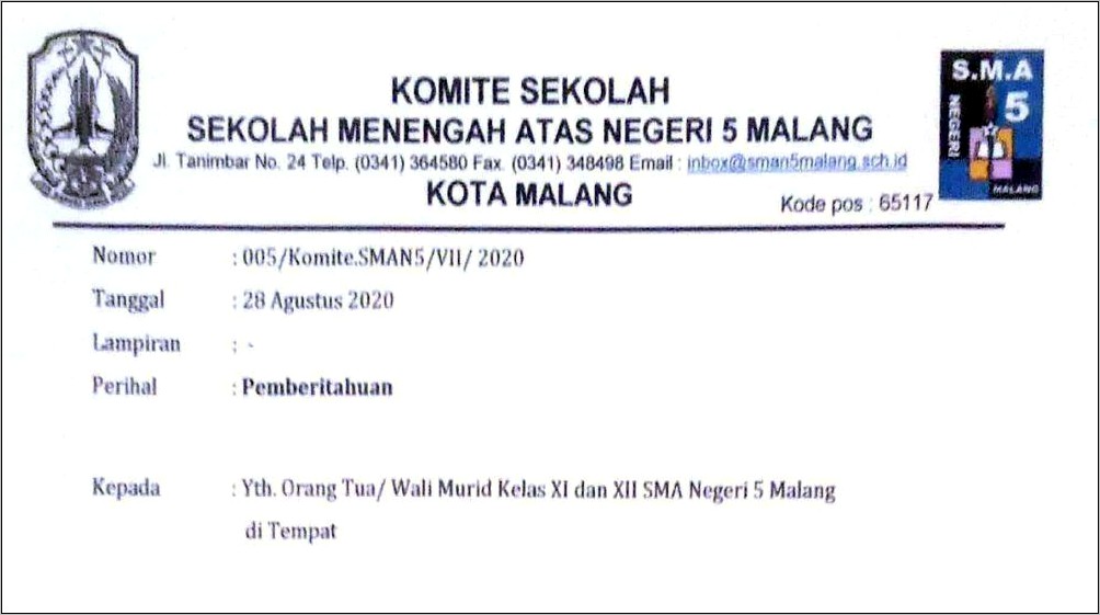 Contoh Surat Pernyataan Peran Serta Masyarakat