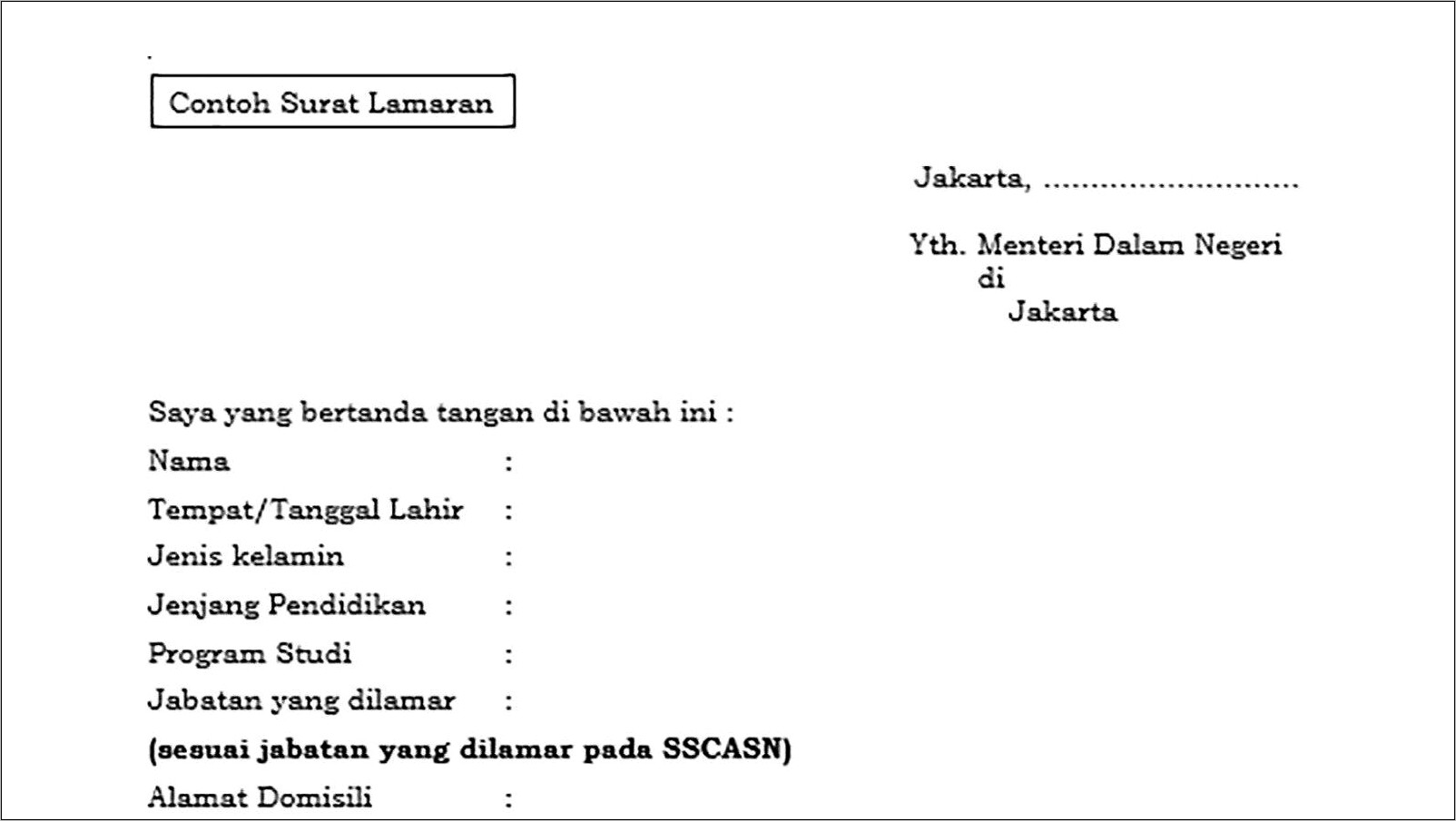 Contoh Surat Pernyataan Perlindungan Hukum