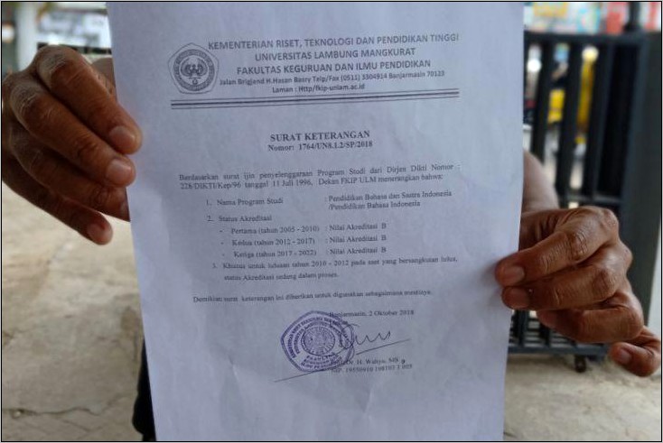 Contoh Surat Pernyataan Permintaan Perpanjangan Akreditasi