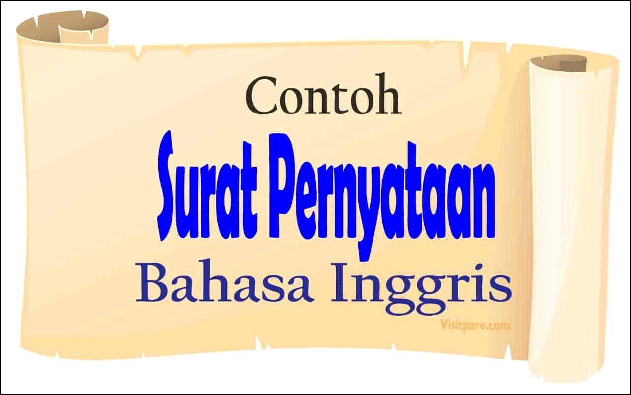 Contoh Surat Pernyataan Personil Inti