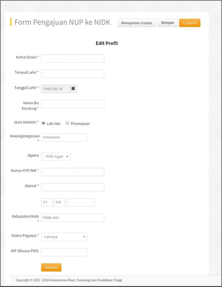 Contoh Surat Pernyataan Pimpinan Perguruan Tinggi Registrasi Dosen Baru