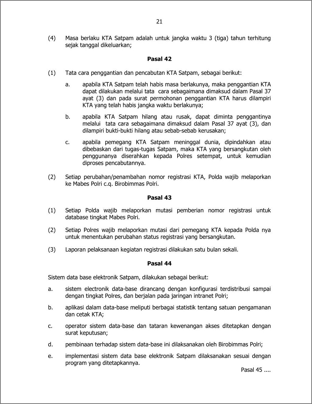 Contoh Surat Pernyataan Proses Perpanjang Kta Satpam