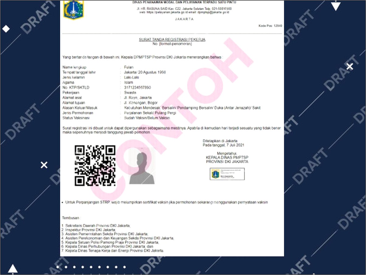 Contoh Surat Pernyataan Pulang Pergi Dari Rumah