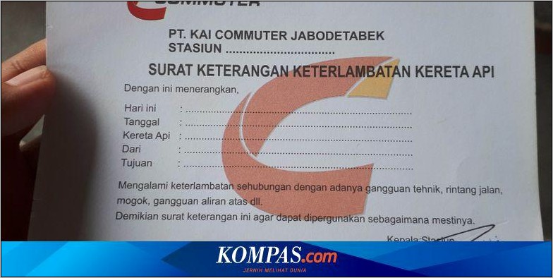 Contoh Surat Pernyataan Pulang Pergi