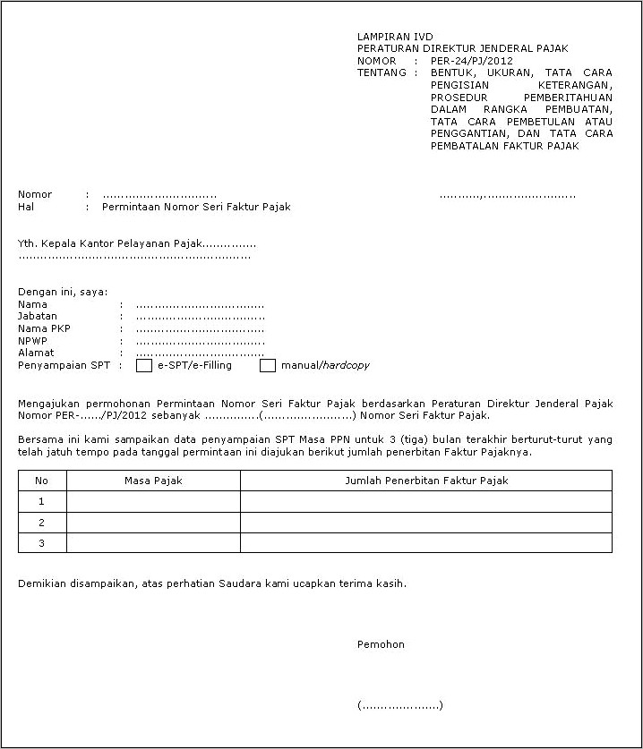 Contoh Surat Pernyataan Revisi Invoice Penjualan