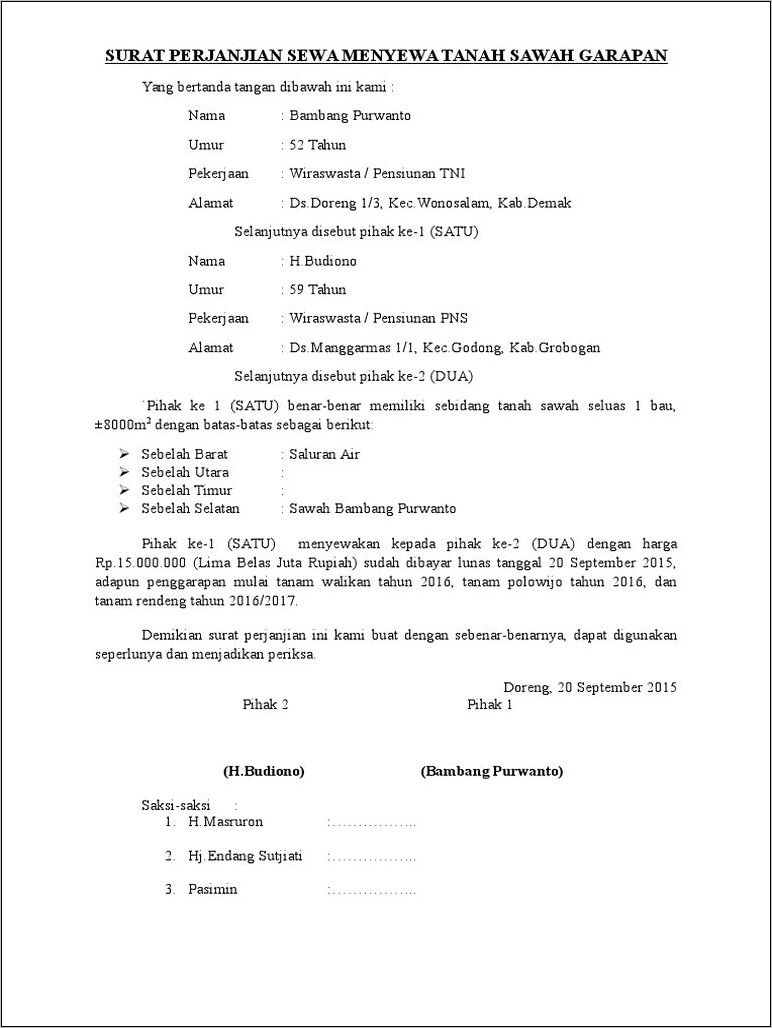 Contoh Surat Pernyataan Sewa Menyewa Untuk Sppl Kota Semarang