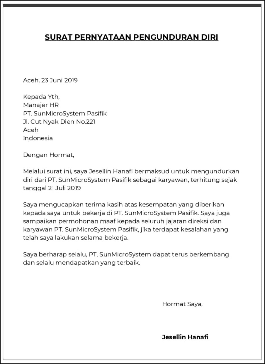 Contoh Surat Pernyataan Siap Diaudit