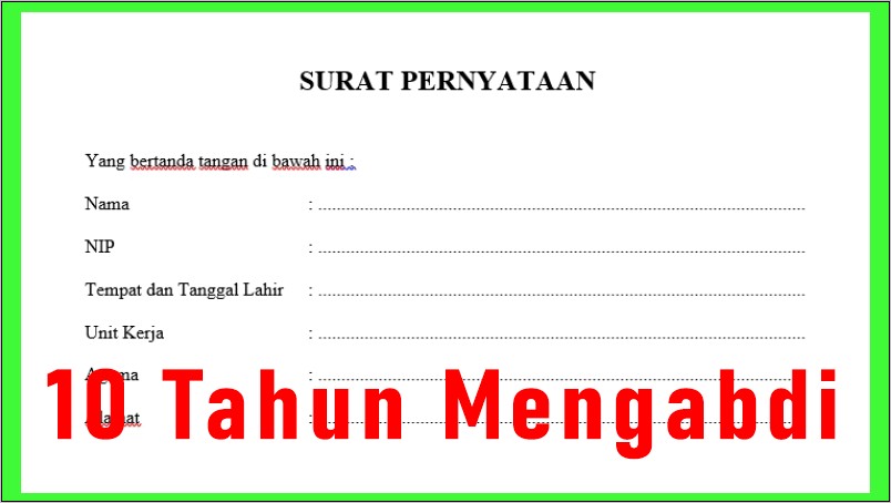 Contoh Surat Pernyataan Siap Mengajar