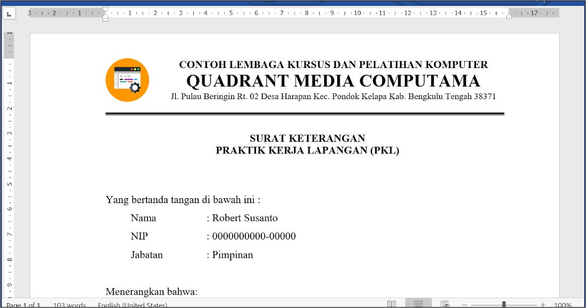 Contoh Surat Pernyataan Sikripsi Teknik