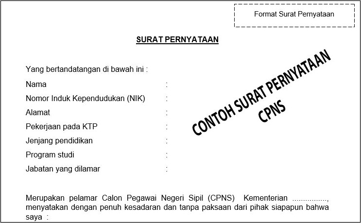 Contoh Surat Pernyataan Siswa Tidak Mengikuti Unbk