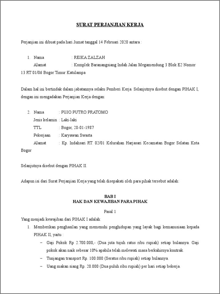 Contoh Surat Pernyataan Sopir Kantor