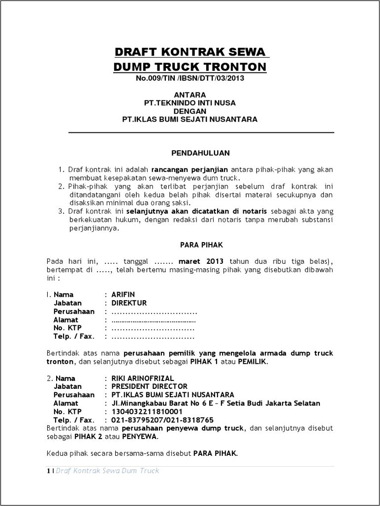 Contoh Surat Pernyataan Supir Mobil