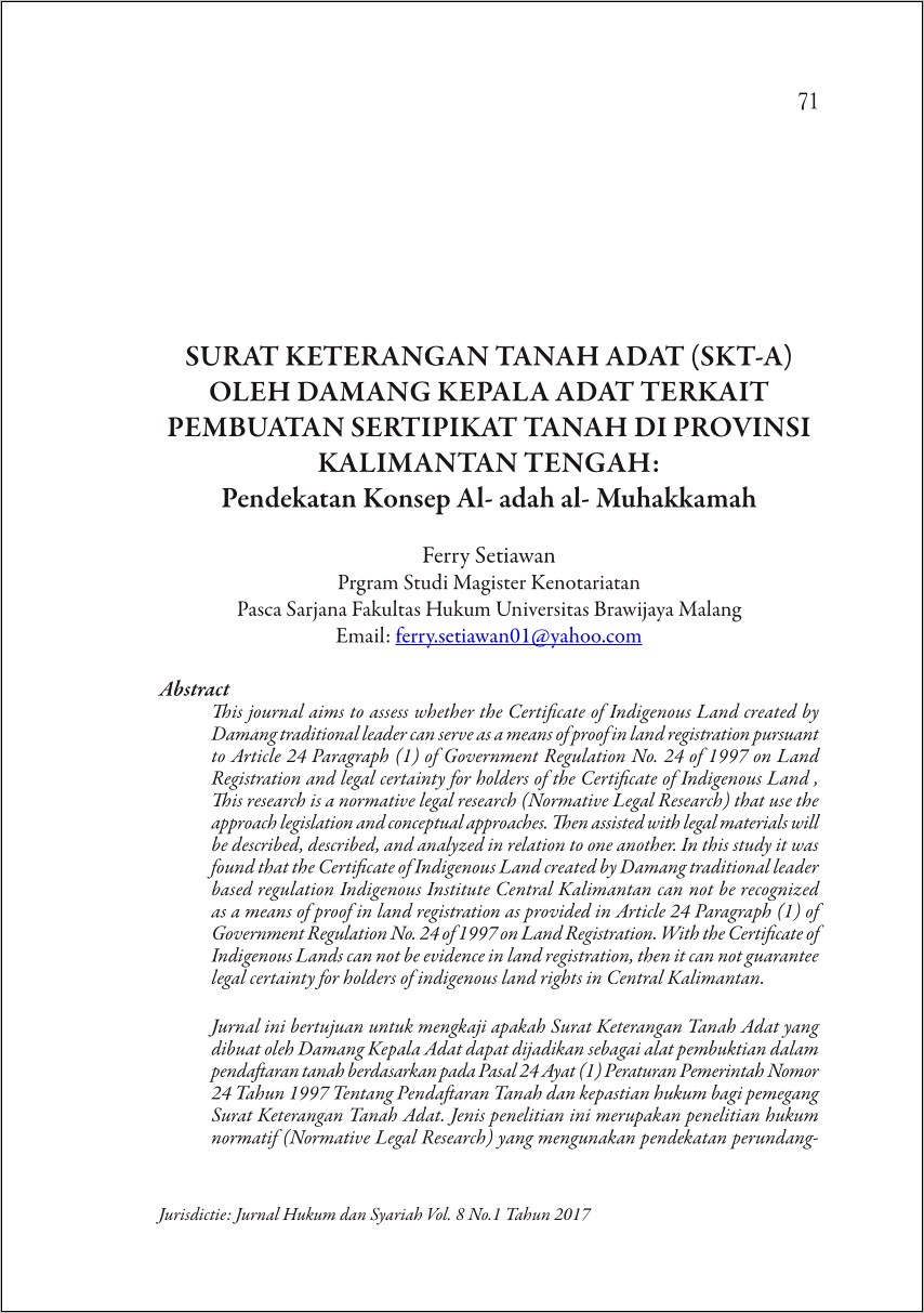 Contoh Surat Pernyataan Tanah Tidak Sengketa Pdf