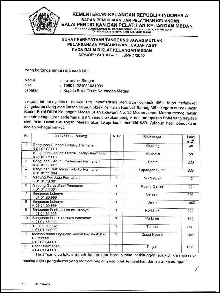Contoh Surat Pernyataan Tanggung Jawab Barang