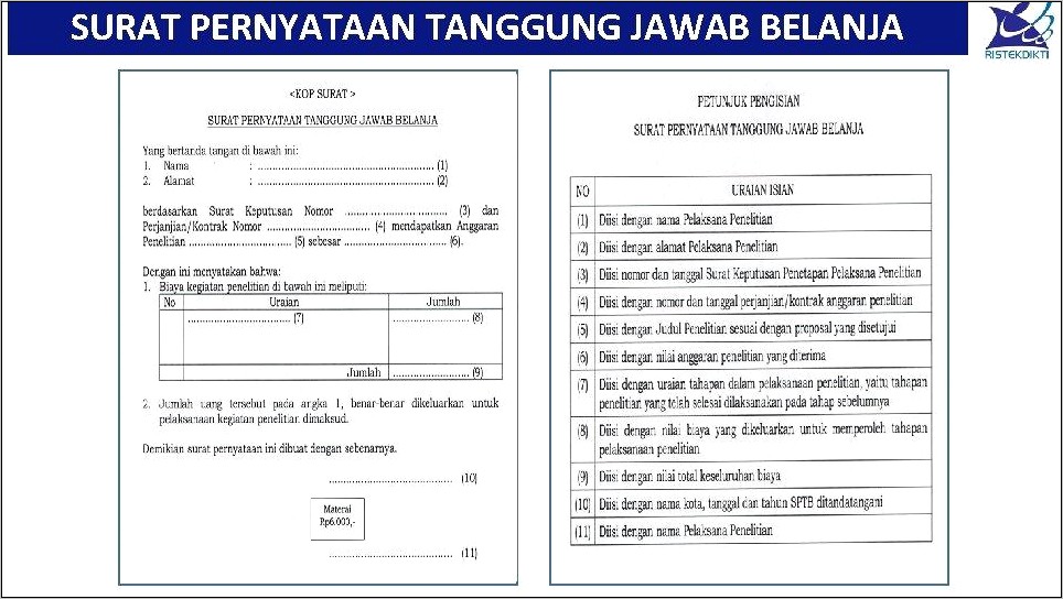 Contoh Surat Pernyataan Tanggung Jawab Belanja Program Paket C