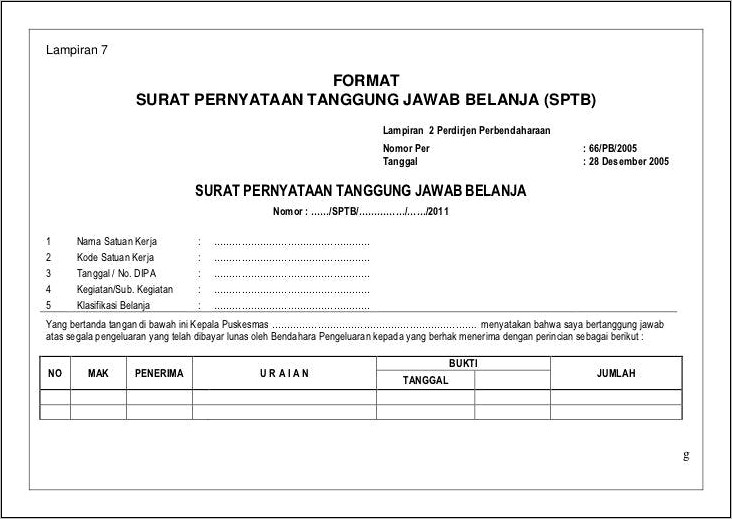 Contoh Surat Pernyataan Tanggung Jawab Belanja Sptb Penelitian Kemenristekdikti