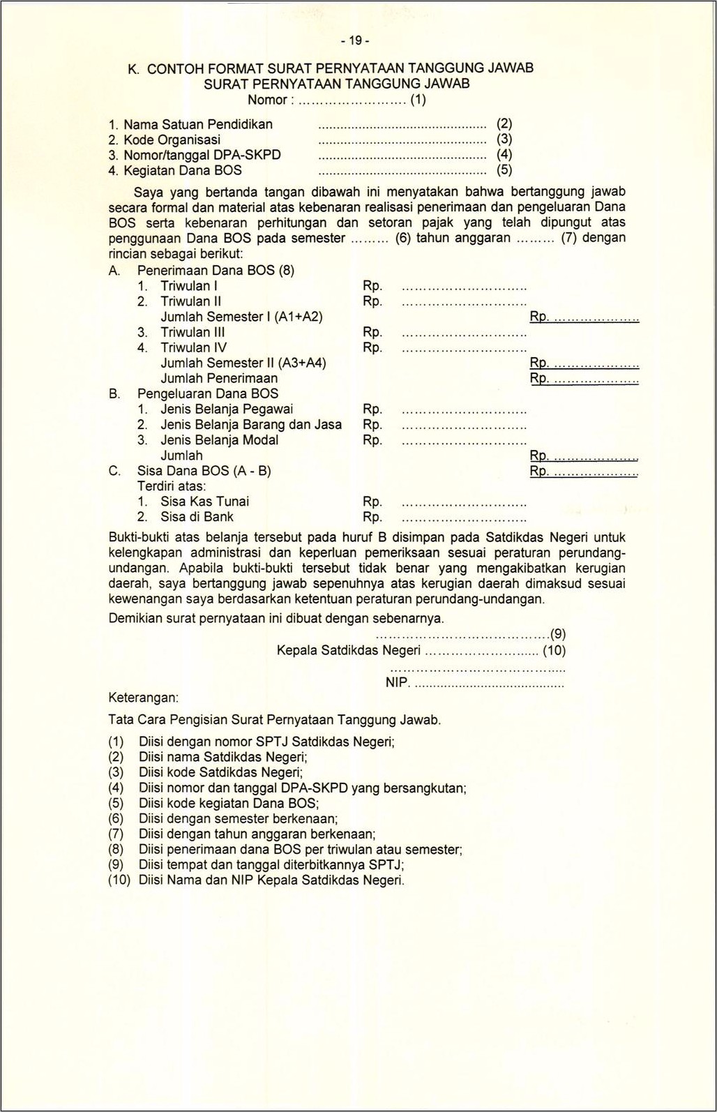 Contoh Surat Pernyataan Tanggung Jawab Mutlak Ppk