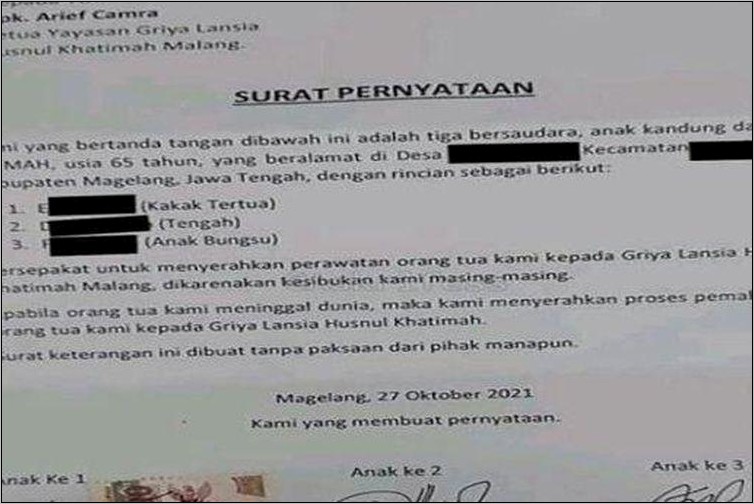 Contoh Surat Pernyataan Terjadi Banjir