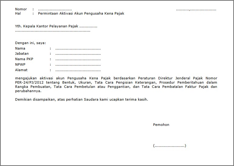 Contoh Surat Pernyataan Tidak Ada Spt Tahunan