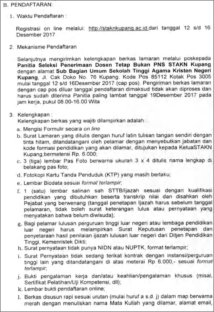 Contoh Surat Pernyataan Tidak Memiliki Nidn Doc