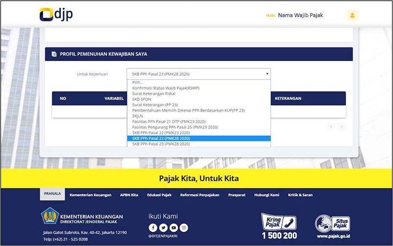 Contoh Surat Pernyataan Tidak Memotong Pph 23