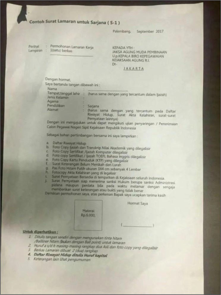 Contoh Surat Pernyataan Tidak Pernah Di Hukum Penjara Cpns 2018