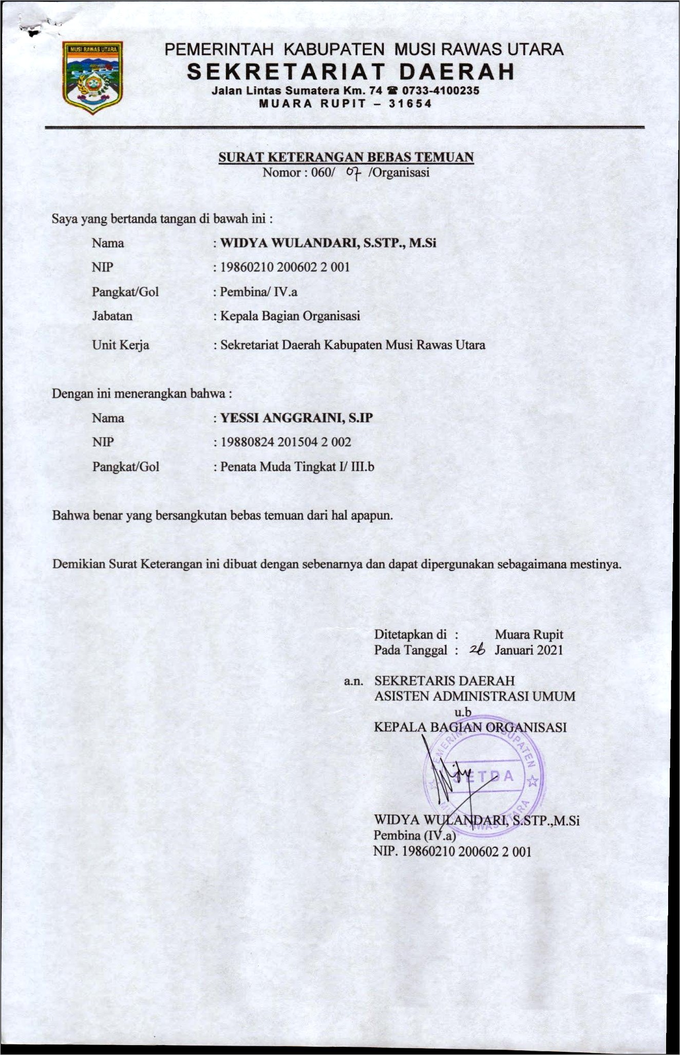 Contoh Surat Pernyataan Tidak Sanggup Penyetoran Kembali Hasil Temuan Lhp