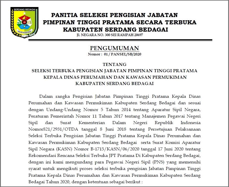 Contoh Surat Pernyataan Tidak Sedang Menduduki Jabatan Di Pemerintahan