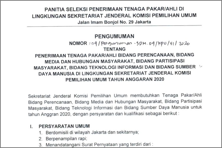Contoh Surat Pernyataan Tidak Sedang Menjalani Kontrak Dengan Instansi Lain