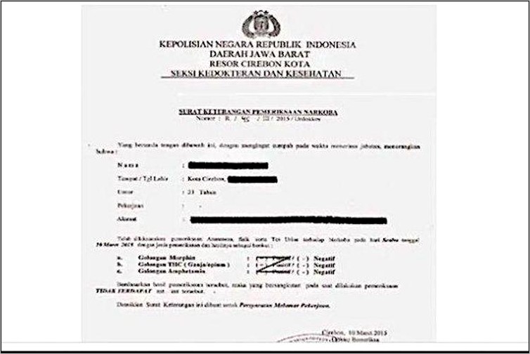 Contoh Surat Pernyataan Tidak Terlibat Narkoba