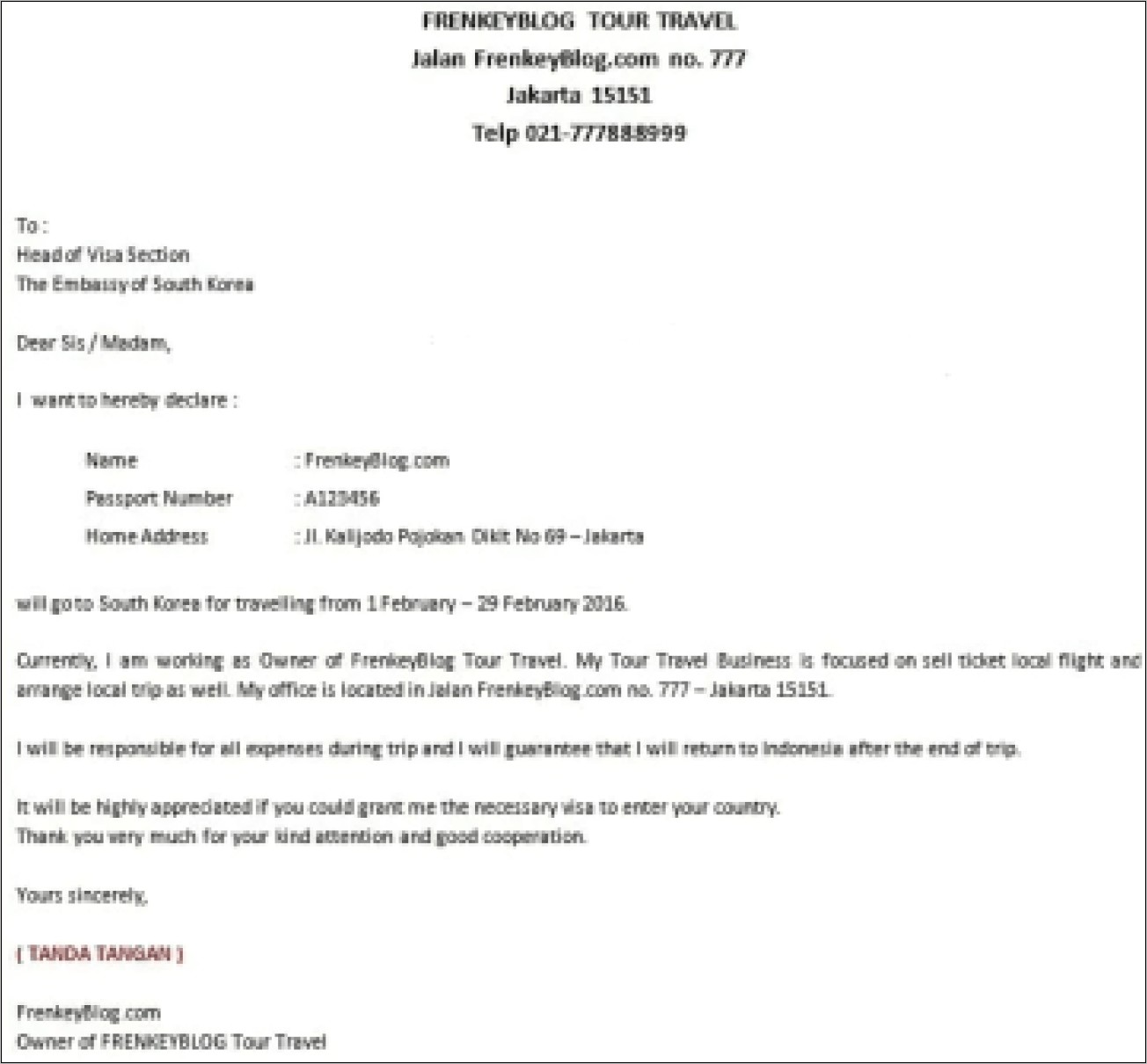 Contoh Surat Pernyataan Transfer Dari Perusahaan