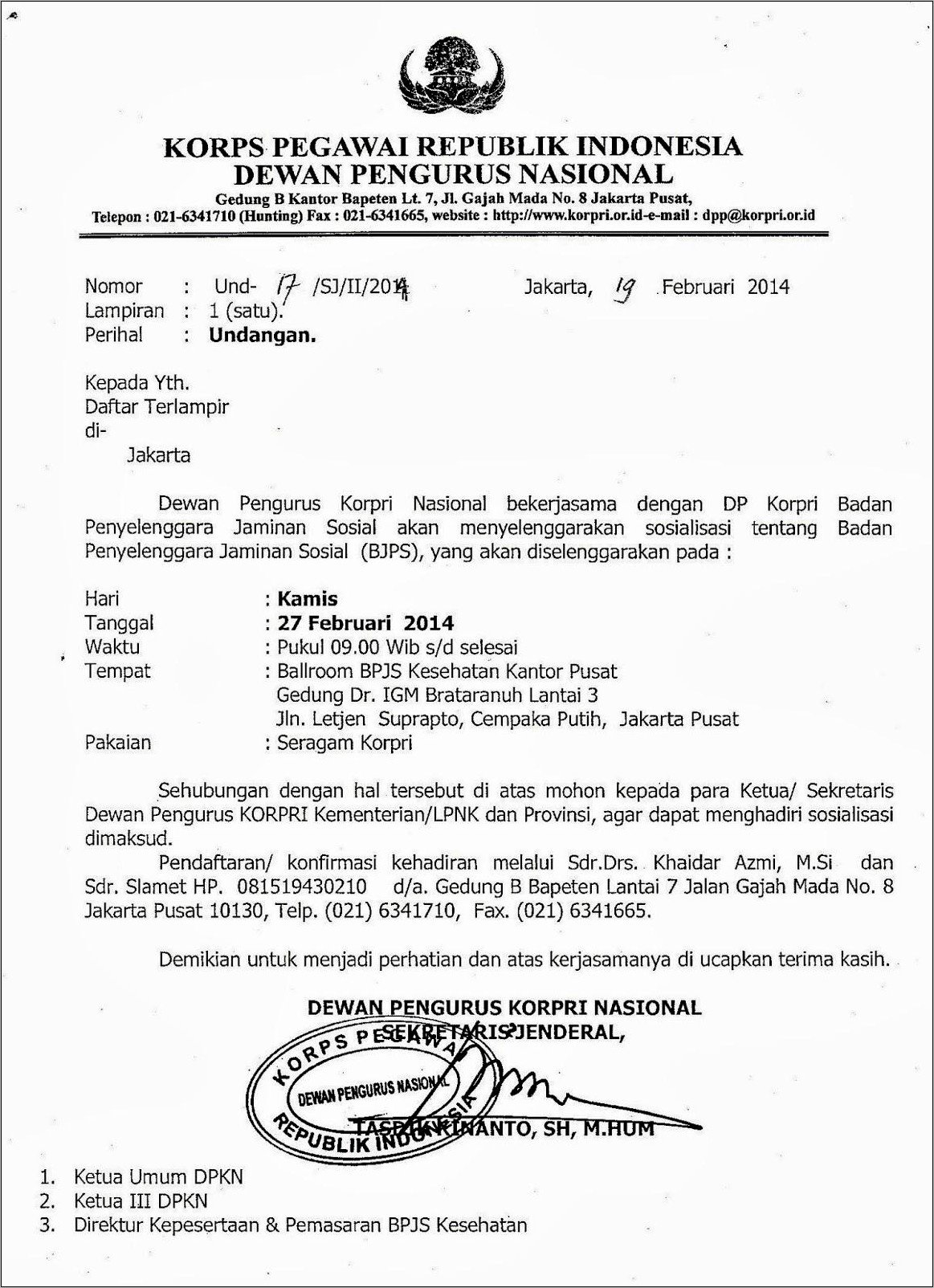 Contoh Surat Pernyataan Untuk Bpjs Kesehatan