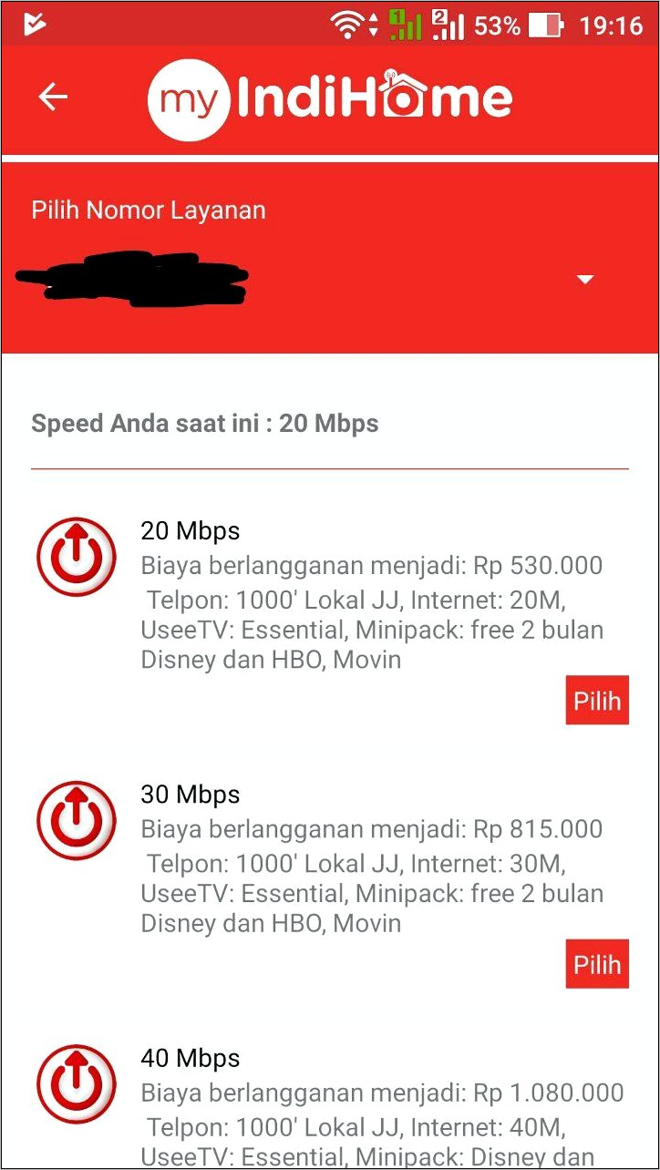 Contoh Surat Pernyataan Upgrade Kecepatan Internet Pada Indihome